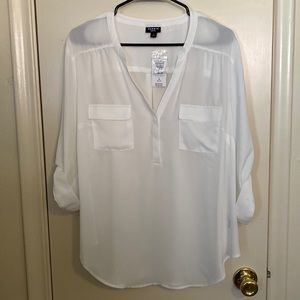Torrid White Pullover Shirt